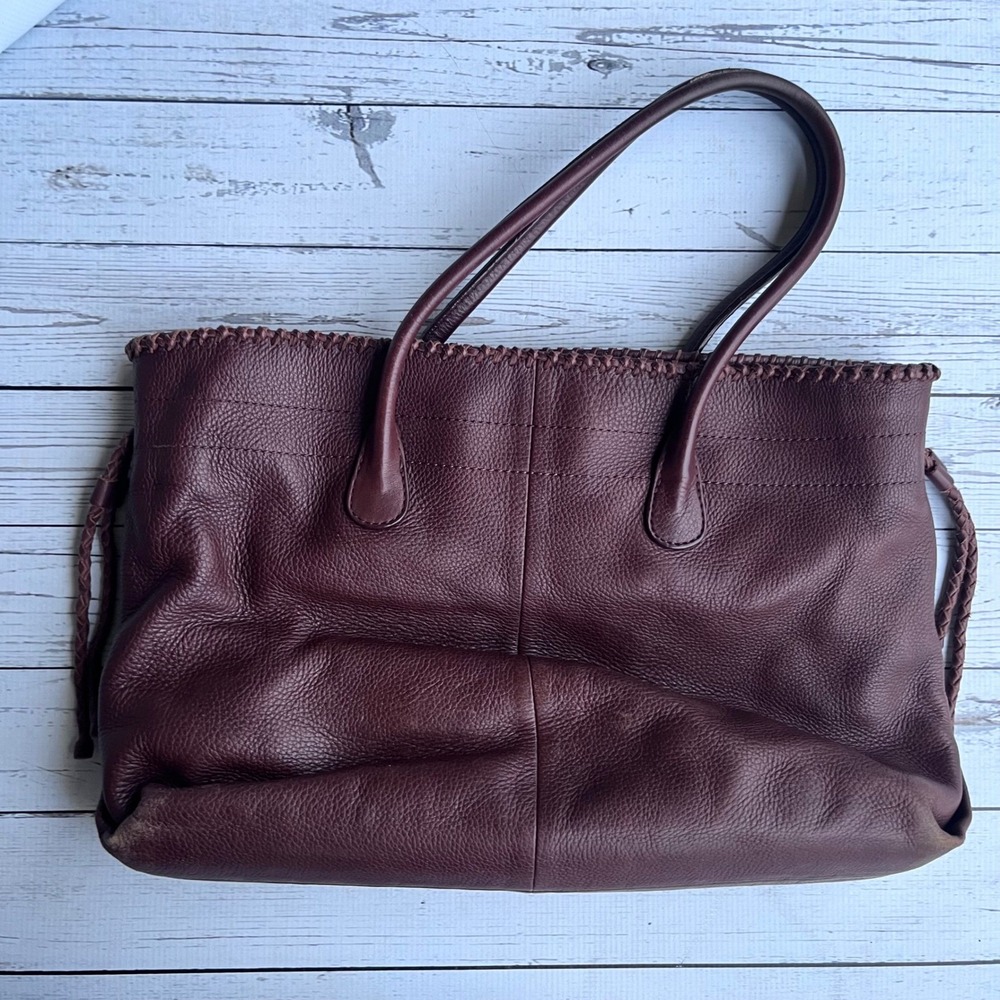 Banana Republic‎ Vintage Y2K Boho Brown Leather Coastal Cowgirl Hobo Bag Purse